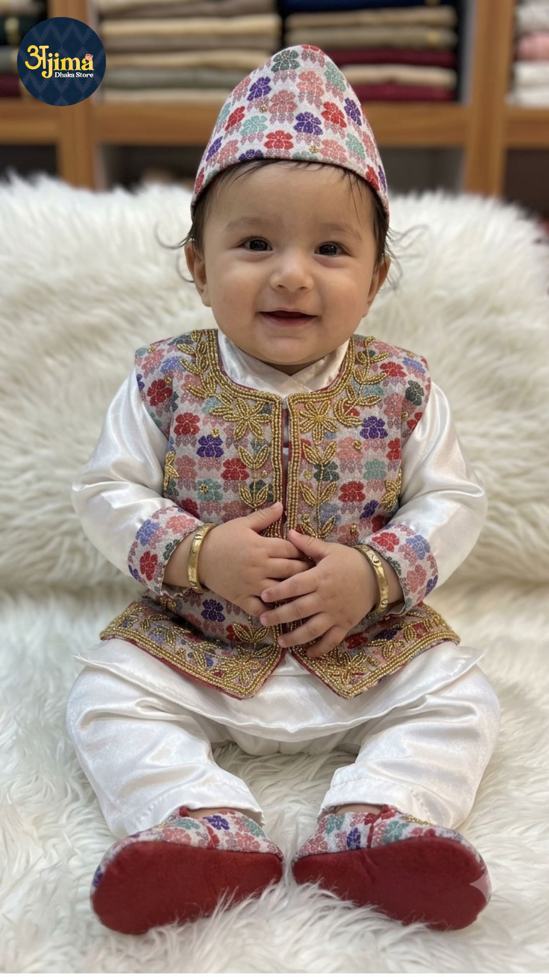Baby Pasne Set White/GOLD
